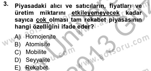 Kamu Ekonomisi 1 Dersi 2012 - 2013 Yılı (Vize) Ara Sınav Soruları 3. Soru