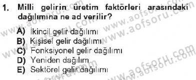 Kamu Ekonomisi 1 Dersi 2012 - 2013 Yılı Tek Ders Sınav Soruları 1. Soru