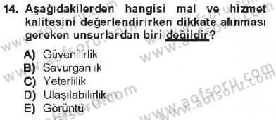 Kamu Ekonomisi 1 Dersi 2012 - 2013 Yılı Tek Ders Sınav Soruları 14. Soru