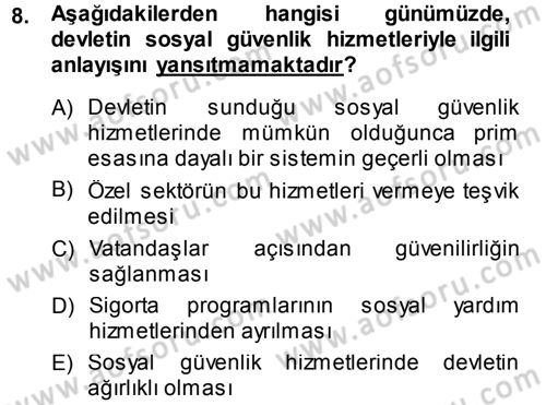 Kamu Ekonomisi 1 Dersi 2013 - 2014 Yılı (Vize) Ara Sınav Soruları 8. Soru