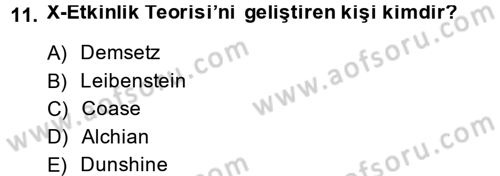 Kamu Ekonomisi 1 Dersi 2013 - 2014 Yılı (Final) Dönem Sonu Sınav Soruları 11. Soru