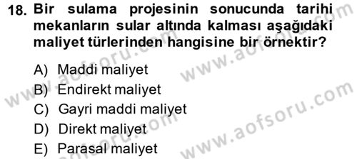 Kamu Ekonomisi 1 Dersi 2013 - 2014 Yılı Tek Ders Sınav Soruları 18. Soru