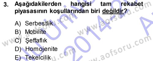 Kamu Ekonomisi 1 Dersi 2014 - 2015 Yılı (Vize) Ara Sınav Soruları 3. Soru