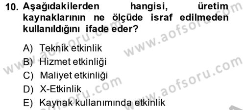 Kamu Ekonomisi 1 Dersi 2014 - 2015 Yılı (Final) Dönem Sonu Sınav Soruları 10. Soru