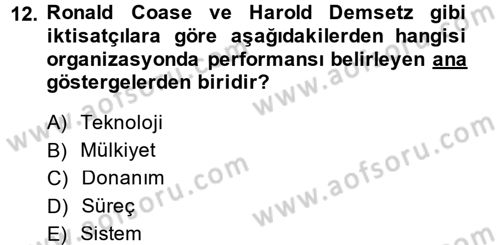 Kamu Ekonomisi 1 Dersi 2014 - 2015 Yılı (Final) Dönem Sonu Sınav Soruları 12. Soru