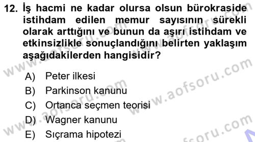 Kamu Ekonomisi 1 Dersi 2015 - 2016 Yılı (Final) Dönem Sonu Sınav Soruları 12. Soru