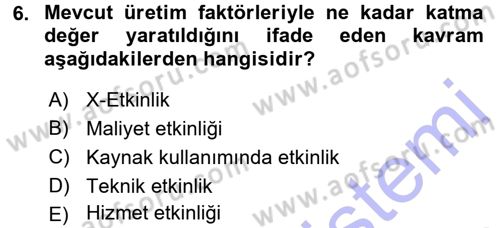 Kamu Ekonomisi 1 Dersi 2015 - 2016 Yılı (Final) Dönem Sonu Sınav Soruları 6. Soru