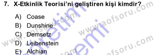 Kamu Ekonomisi 1 Dersi 2015 - 2016 Yılı (Final) Dönem Sonu Sınav Soruları 7. Soru