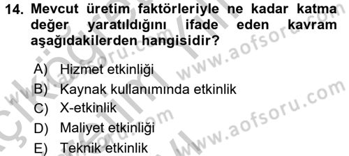 Kamu Ekonomisi 1 Dersi 2016 - 2017 Yılı 3 Ders Sınav Soruları 14. Soru