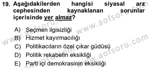 Kamu Ekonomisi 1 Dersi 2016 - 2017 Yılı (Vize) Ara Sınav Soruları 19. Soru
