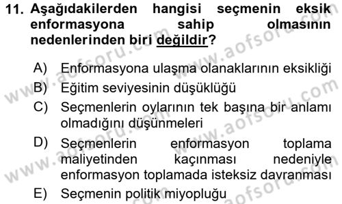 Kamu Ekonomisi 1 Dersi 2017 - 2018 Yılı (Final) Dönem Sonu Sınav Soruları 11. Soru
