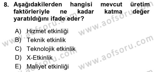 Kamu Ekonomisi 1 Dersi 2018 - 2019 Yılı (Final) Dönem Sonu Sınav Soruları 8. Soru