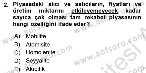 Kamu Ekonomisi 1 Dersi 2019 - 2020 Yılı (Vize) Ara Sınavı 2. Soru