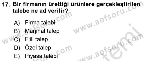 Kamu Ekonomisi 1 Dersi 2021 - 2022 Yılı (Final) Dönem Sonu Sınav Soruları 17. Soru