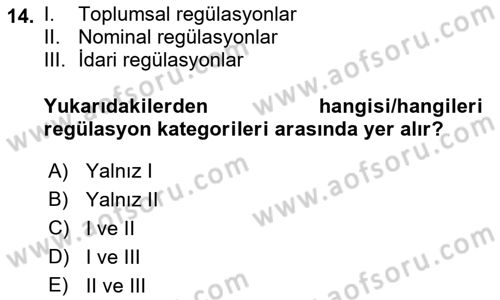 Kamu Ekonomisi 1 Dersi 2022 - 2023 Yılı (Final) Dönem Sonu Sınav Soruları 14. Soru
