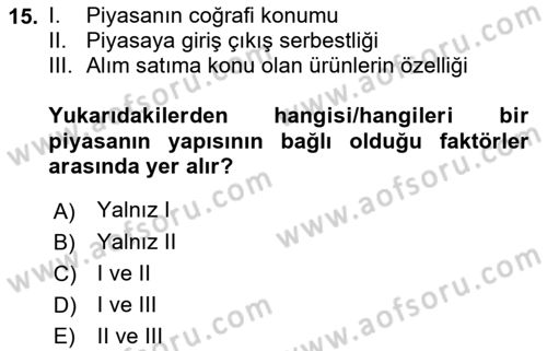 Kamu Ekonomisi 1 Dersi 2022 - 2023 Yılı (Final) Dönem Sonu Sınav Soruları 15. Soru