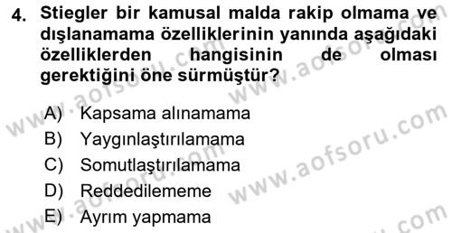 Kamu Ekonomisi 1 Dersi 2022 - 2023 Yılı Yaz Okulu Sınav Soruları 4. Soru