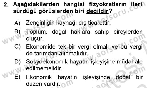 Kamu Ekonomisi 1 Dersi 2023 - 2024 Yılı (Final) Dönem Sonu Sınav Soruları 2. Soru
