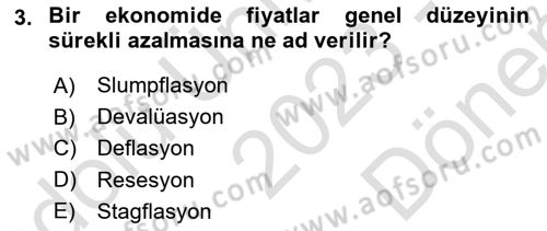 Kamu Ekonomisi 1 Dersi 2023 - 2024 Yılı (Final) Dönem Sonu Sınav Soruları 3. Soru