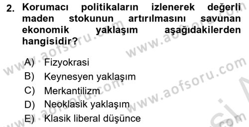 Kamu Ekonomisi 1 Dersi 2024 - 2025 Yılı (Final) Dönem Sonu Sınav Soruları 2. Soru