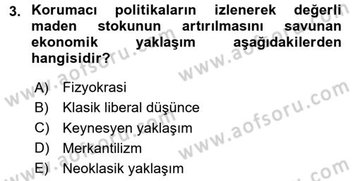 Kamu Ekonomisi 1 Dersi 2024 - 2025 Yılı Yaz Okulu Sınav Soruları 3. Soru
