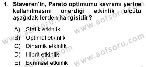 Kamu Ekonomisi 1 Dersi 2025 - 2026 Yılı (Vize) Ara Sınav Soruları 1. Soru