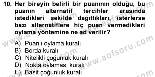 Kamu Ekonomisi 2 Dersi 2012 - 2013 Yılı (Vize) Ara Sınav Soruları 10. Soru