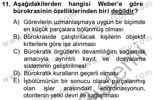 Kamu Ekonomisi 2 Dersi 2012 - 2013 Yılı (Vize) Ara Sınav Soruları 11. Soru