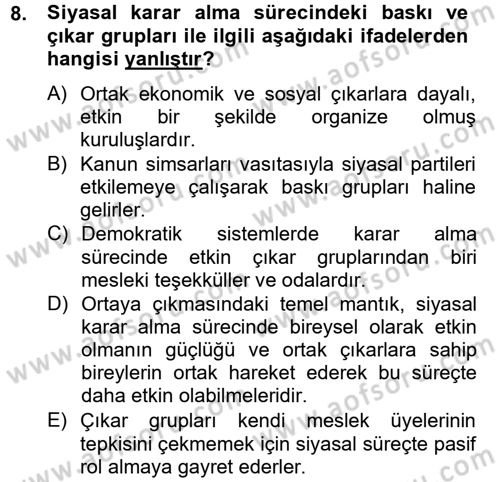 Kamu Ekonomisi 2 Dersi 2012 - 2013 Yılı (Vize) Ara Sınav Soruları 8. Soru