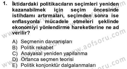 Kamu Ekonomisi 2 Dersi 2012 - 2013 Yılı (Final) Dönem Sonu Sınav Soruları 1. Soru