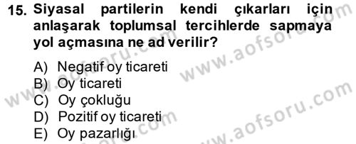 Kamu Ekonomisi 2 Dersi 2012 - 2013 Yılı (Final) Dönem Sonu Sınav Soruları 15. Soru