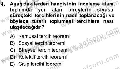 Kamu Ekonomisi 2 Dersi 2013 - 2014 Yılı (Vize) Ara Sınav Soruları 4. Soru
