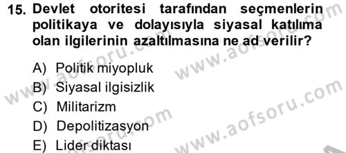 Kamu Ekonomisi 2 Dersi 2013 - 2014 Yılı (Final) Dönem Sonu Sınav Soruları 15. Soru