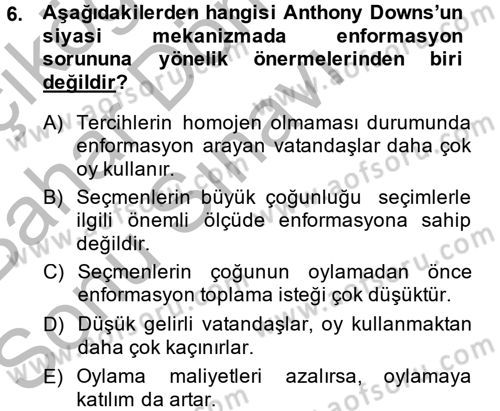 Kamu Ekonomisi 2 Dersi 2013 - 2014 Yılı (Final) Dönem Sonu Sınav Soruları 6. Soru