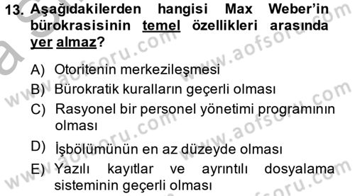 Kamu Ekonomisi 2 Dersi 2014 - 2015 Yılı (Vize) Ara Sınav Soruları 13. Soru