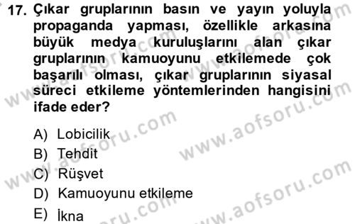 Kamu Ekonomisi 2 Dersi 2014 - 2015 Yılı (Vize) Ara Sınav Soruları 17. Soru