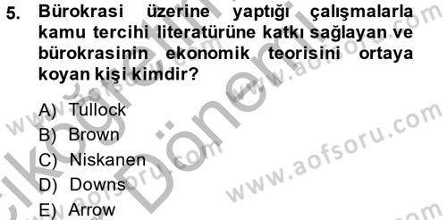 Kamu Ekonomisi 2 Dersi 2014 - 2015 Yılı (Vize) Ara Sınavı 5. Soru