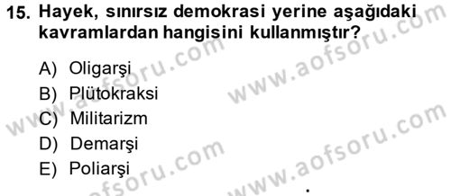 Kamu Ekonomisi 2 Dersi 2014 - 2015 Yılı (Final) Dönem Sonu Sınav Soruları 15. Soru