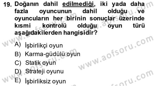 Kamu Ekonomisi 2 Dersi 2014 - 2015 Yılı (Final) Dönem Sonu Sınav Soruları 19. Soru