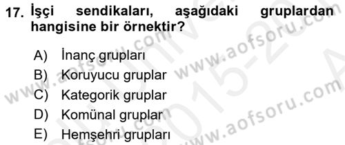 Kamu Ekonomisi 2 Dersi 2015 - 2016 Yılı (Vize) Ara Sınav Soruları 17. Soru