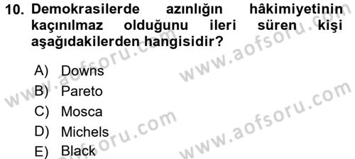 Kamu Ekonomisi 2 Dersi 2015 - 2016 Yılı (Final) Dönem Sonu Sınavı 10. Soru