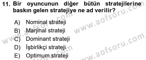 Kamu Ekonomisi 2 Dersi 2015 - 2016 Yılı (Final) Dönem Sonu Sınav Soruları 11. Soru