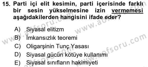 Kamu Ekonomisi 2 Dersi 2015 - 2016 Yılı (Final) Dönem Sonu Sınavı 15. Soru