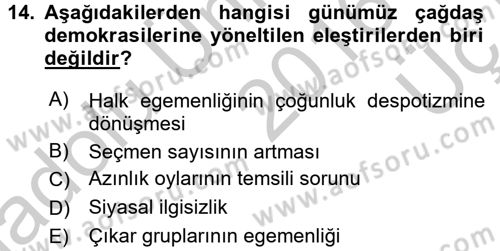 Kamu Ekonomisi 2 Dersi 2016 - 2017 Yılı 3 Ders Sınav Soruları 14. Soru