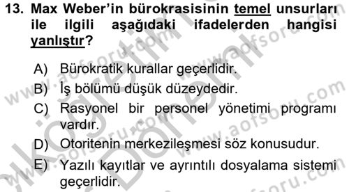 Kamu Ekonomisi 2 Dersi 2016 - 2017 Yılı (Vize) Ara Sınav Soruları 13. Soru