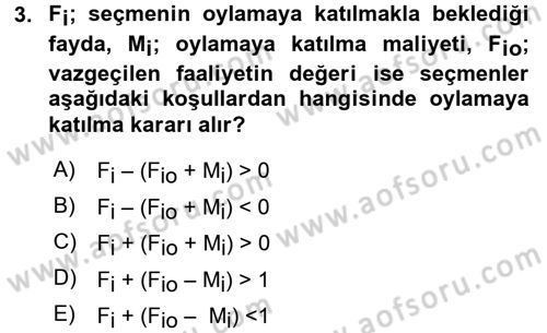 Kamu Ekonomisi 2 Dersi 2016 - 2017 Yılı (Vize) Ara Sınav Soruları 3. Soru
