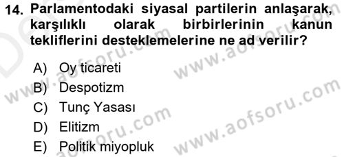 Kamu Ekonomisi 2 Dersi 2017 - 2018 Yılı 3 Ders Sınav Soruları 14. Soru