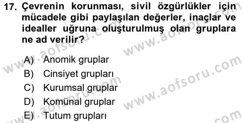 Kamu Ekonomisi 2 Dersi 2017 - 2018 Yılı (Vize) Ara Sınav Soruları 17. Soru