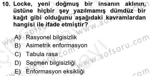 Kamu Ekonomisi 2 Dersi 2017 - 2018 Yılı (Final) Dönem Sonu Sınav Soruları 10. Soru