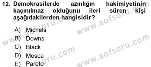 Kamu Ekonomisi 2 Dersi 2017 - 2018 Yılı (Final) Dönem Sonu Sınav Soruları 12. Soru
